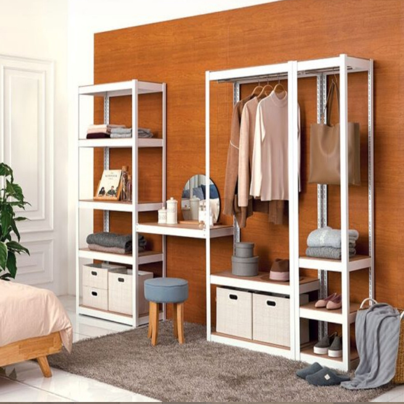 Bedroom Open Large Wardrobe one Hanging Rod Clothes Garment Racks Wooden Coat Rack