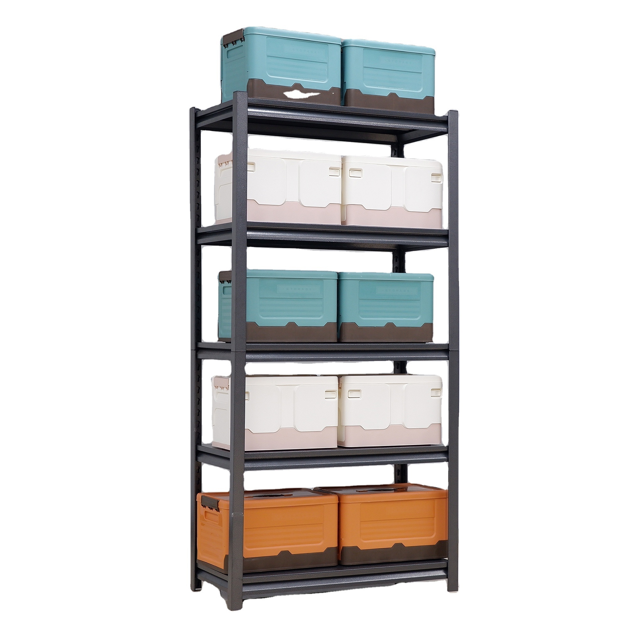 Morgie metal rack de 4 layer storage shelf Unit Utility Rack Shelves Organization Multipurpose Shelf Shed for Warehouse