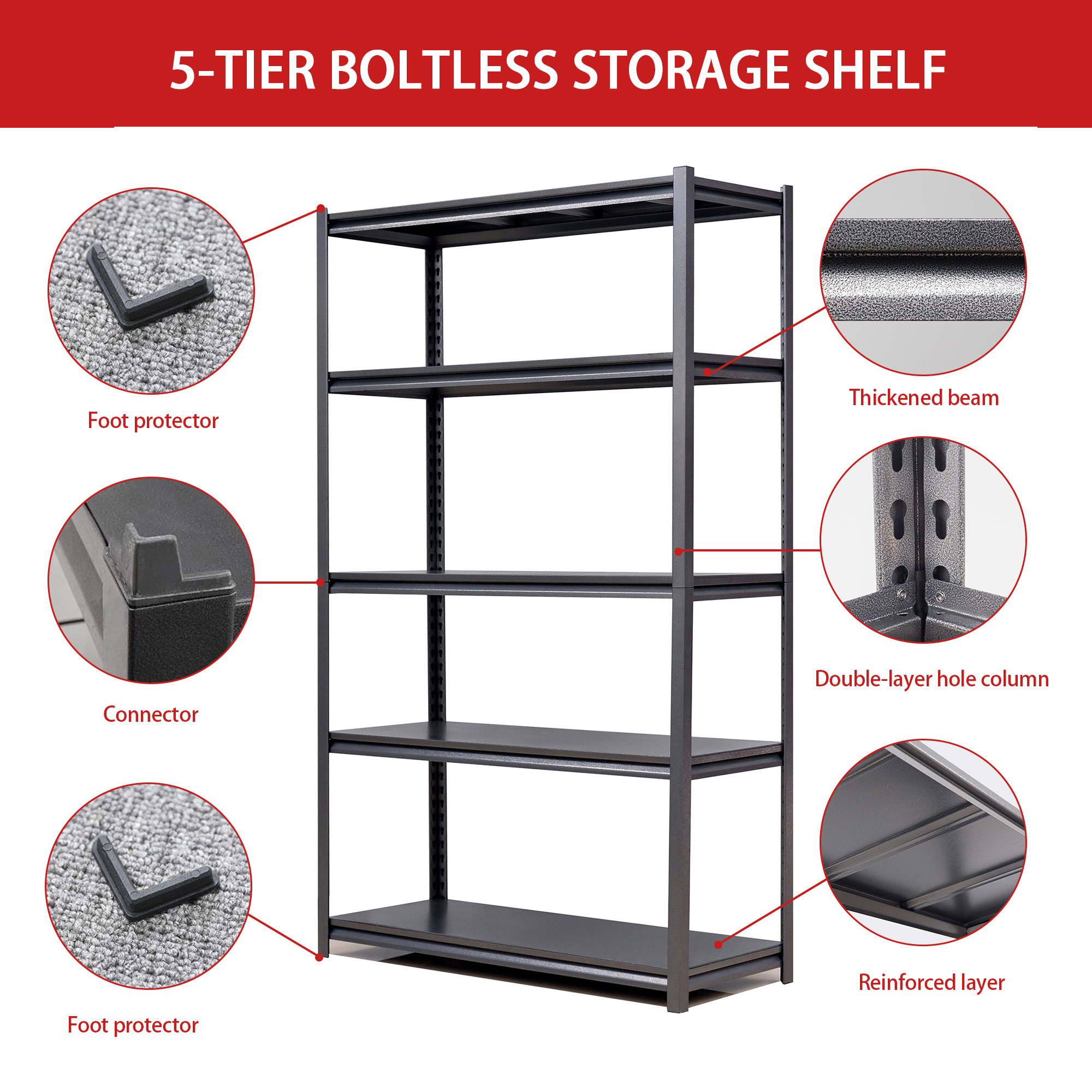 Boltless Light Duty Long Span Rack Metal Industrial High Quality Shelves Manufacturers Storage Warehouse Racking System