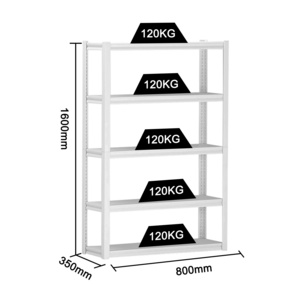 Morgie metal 5 layer boltless rack white steel home organizer adjustable shelf Storage Racking Warehouse garage boltless Shelves