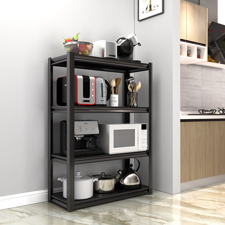 Professional black Angled Rack Boltless metal Storage Shelves