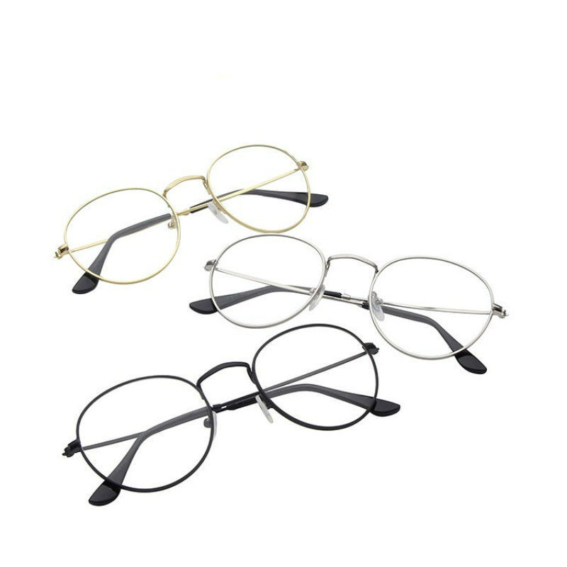 New Designer Woman Glasses Optical Frames Metal Round Glasses Frame Clear lens Eyewear Black Silver Gold Eye Glass