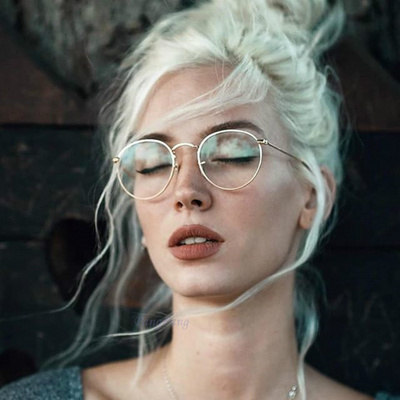 New Designer Woman Glasses Optical Frames Metal Round Glasses Frame Clear lens Eyewear Black Silver Gold Eye Glass BestSuppliers