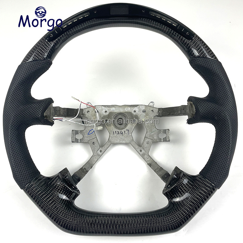 For Nissan Armada carbon fiber LED steering wheel Rogue Altima Maxima Titan Murano GT-R 370Z steering wheel customizable