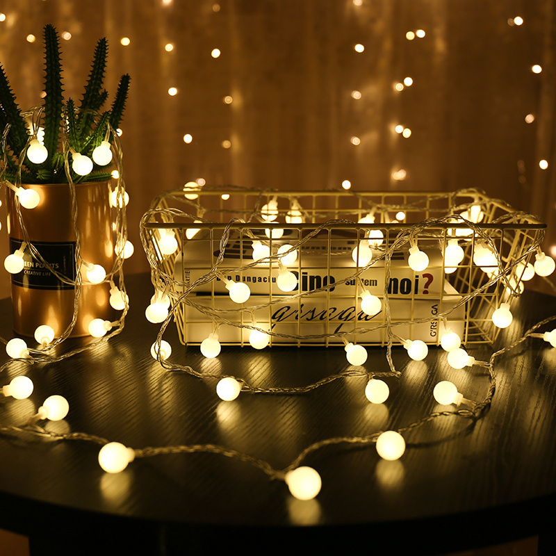 Battery USB Operated 110/220v Plug10 20 30 40 50 100  Mini Globe Ball LED Fairy Garland String Christmas Decorations Lights