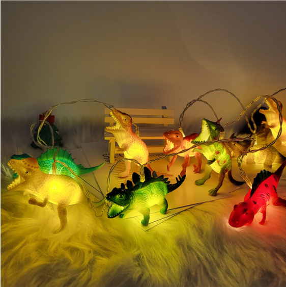 Battery Powered Dinosaur Birthday Party Fairy String Christmas Holiday Led Children kids Home Decor Lights