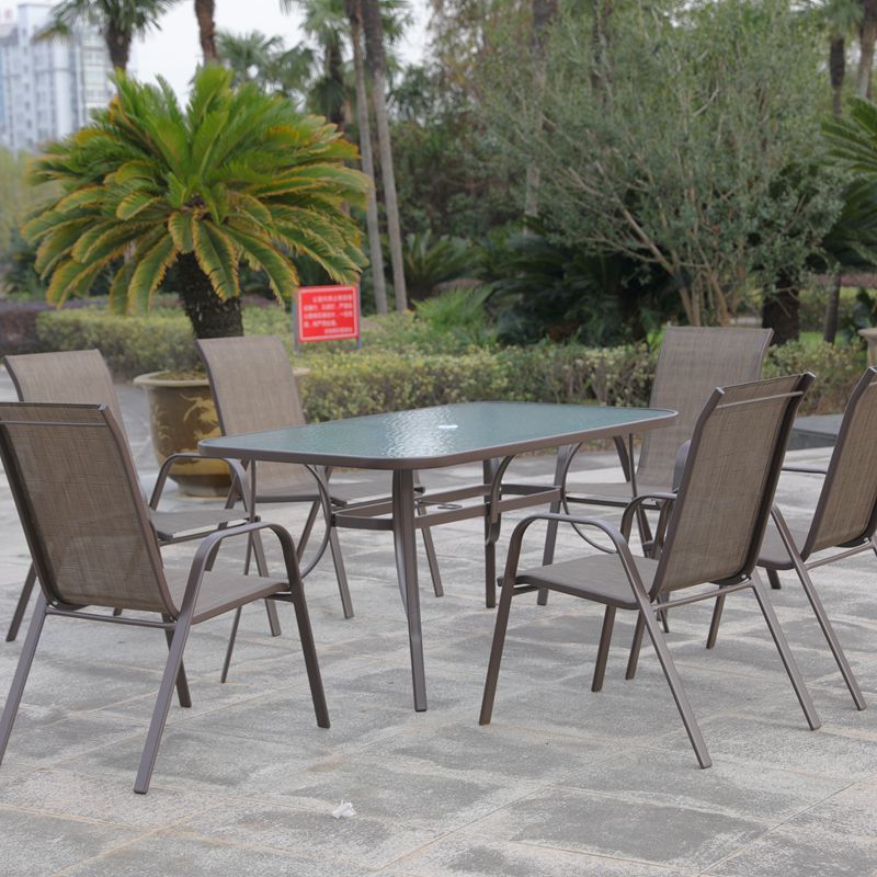 Metal Stackable Sling Patio Outdoor Garden Salon Party Chairs