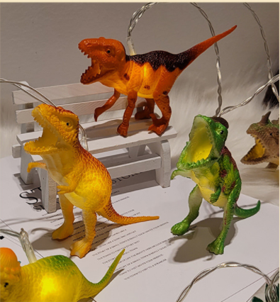 Battery Powered Dinosaur Birthday Party Fairy String Christmas Holiday Led Children kids Home Decor Lights