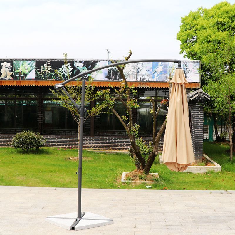 Patio Outdoor Garden Furniture 3 M 9.84 Ft Hanging Banana Sunshade Parasol Sun Umbrella  Metal Frame