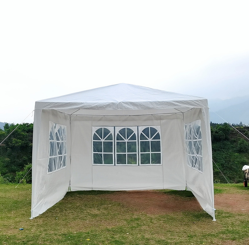 3*3 m Outdoor Folding Camping Party Patio Garden Furniture Canopy Square Pavilion Gazebo Tents With Windows