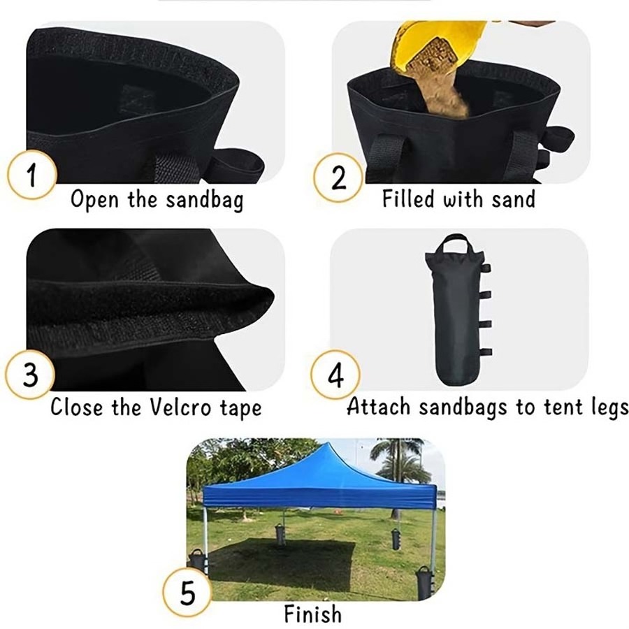 Canopy Weight Sand Bags Sandbags Heavy Duty Gazebo Outdoor Tent Accessory