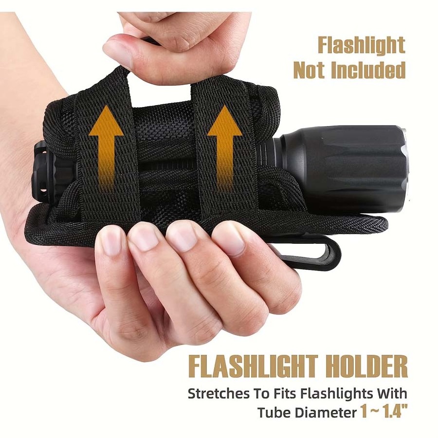 Hot Sale Tactical Flashlight Holster Duty Belt Pouch Rotatable Clip 360 Degree Holder