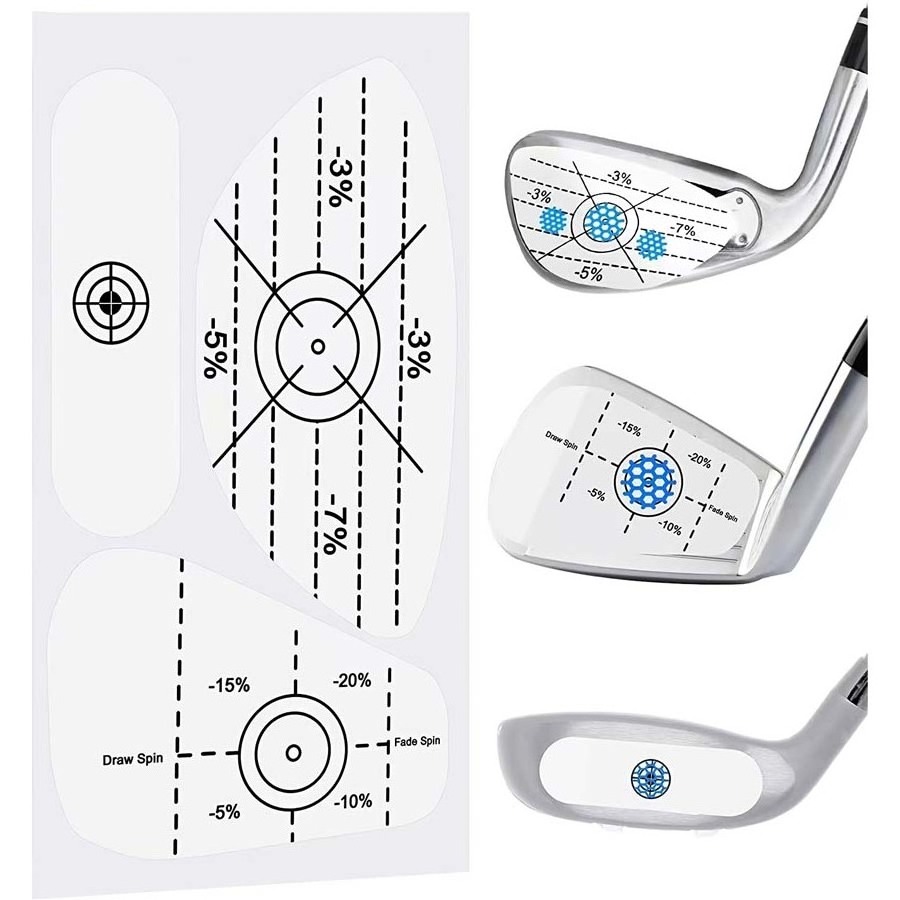 Golf Impact Tape Labels Stickers Self-Teaching Shot Consistency Analysis For Woods Irons And Putters Help For Beginner Golfer