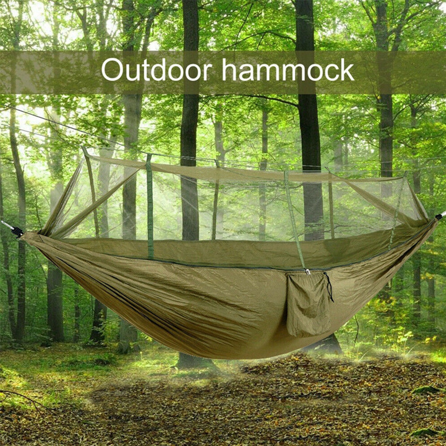 Outdoor Portable Camping Hammock With Mosquito Net Hanging Sleeping