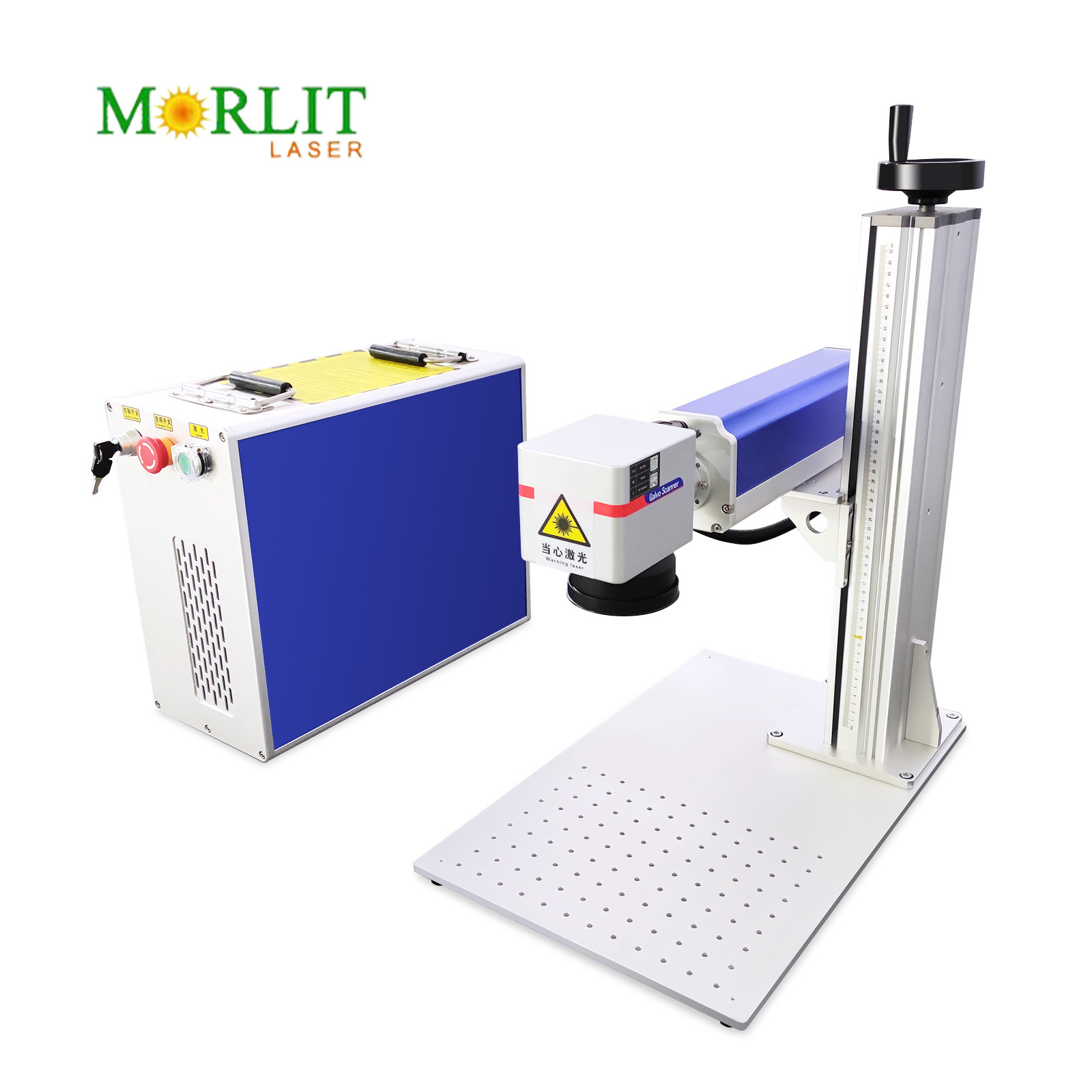 portable mini small desktop split enclosed flying 2.5d 3d fiber uv co2 galvo color laser marking machine 3w 5w 10w