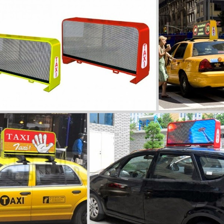 Mobile Bike Bus Taxi Car Top Roof Smart Led Screen Display For Advertising