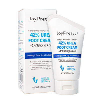 OEM/ODM Private Label organic foot cream urea 42% cracked heels exfoliating anti crack peeling dead skin removal foot care