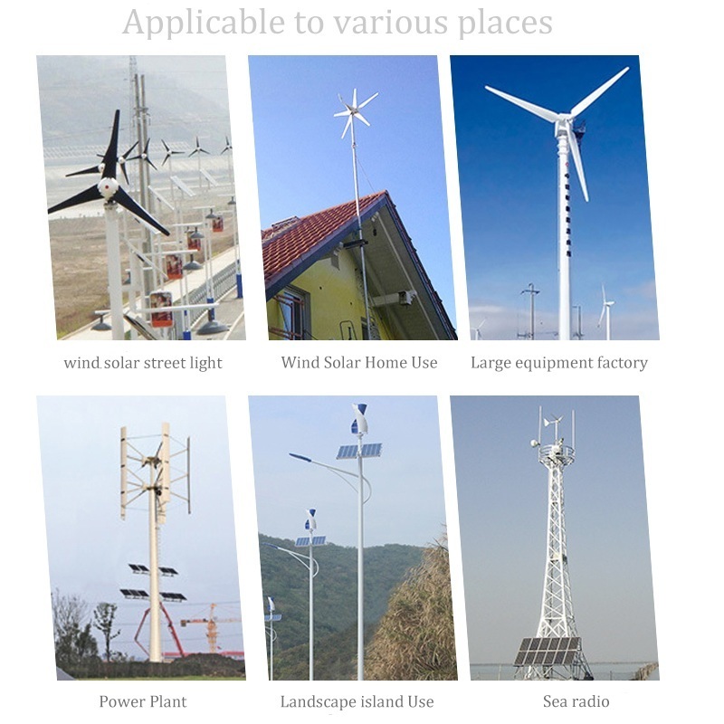 M3 400W 500W Wind Power Turbine Generator 12V 24V Windmill with Three-phase Ac Permanent Magnet Motor of 3pcs Blades