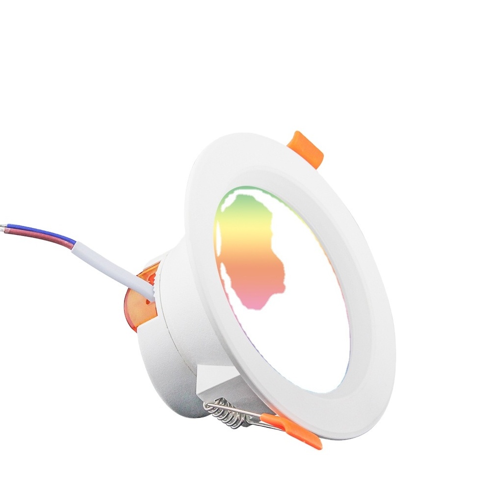 WiFi Smart LED Downlight  LED Dimming Round Recessed Spot Light  7W RGB 2700K-6500K W + C light Compatible with Alexa