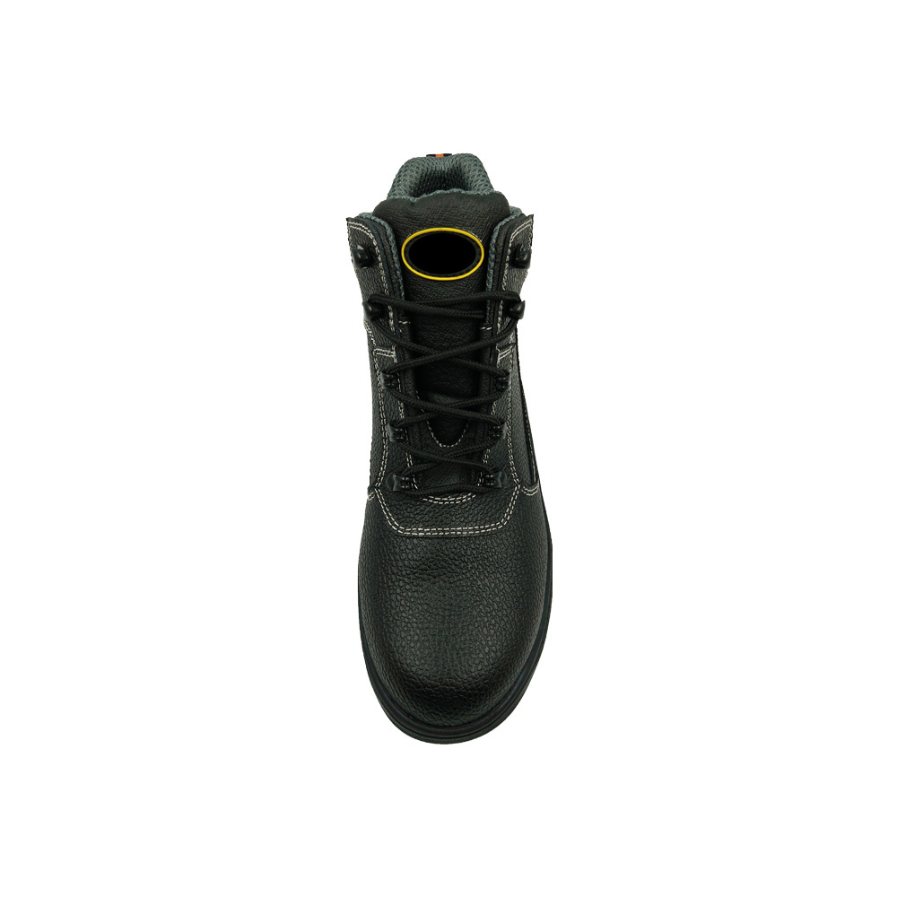 Gaomi Morning Glory high quality men  work boots black embossed action leather safety shoes