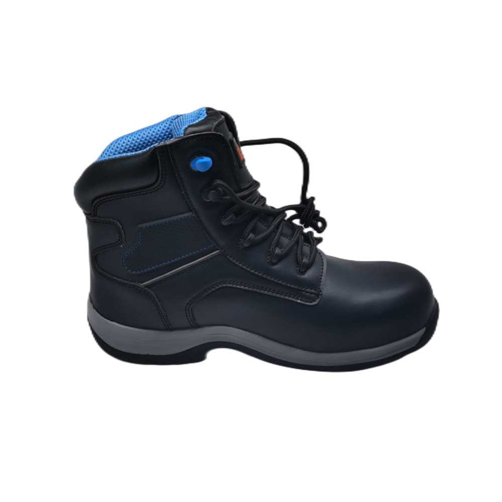 Morning Glory Footwear the best sale men work black smooth action leather safety shoes  with steel toe footwear