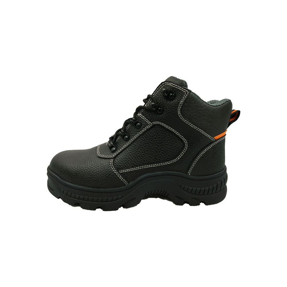 Gaomi Morning Glory high quality men  work boots black embossed action leather safety shoes