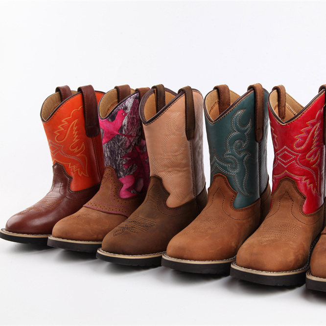 Gaomi Morning Glory OEM/ODM Women Men Long Tube Brown cowboy boots with or without steel head and steel Plate