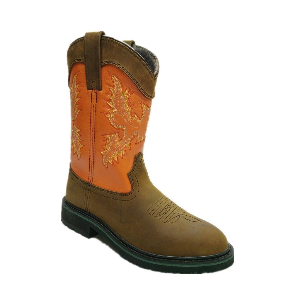 Gaomi Morning Glory OEM/ODM Women Men Long Tube Brown cowboy boots with or without steel head and steel Plate