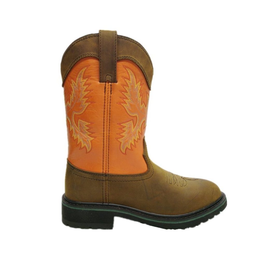 Gaomi Morning Glory OEM/ODM Women Men Long Tube Brown cowboy boots with or without steel head and steel Plate