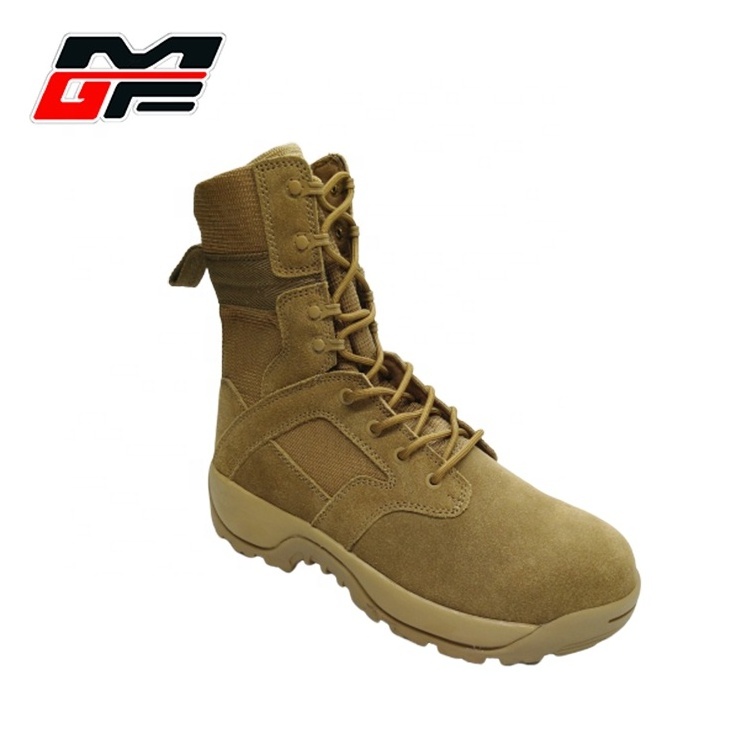 Gaomi Morning Glory  men work classy leather tan suede high cut Functional Safety  Boots