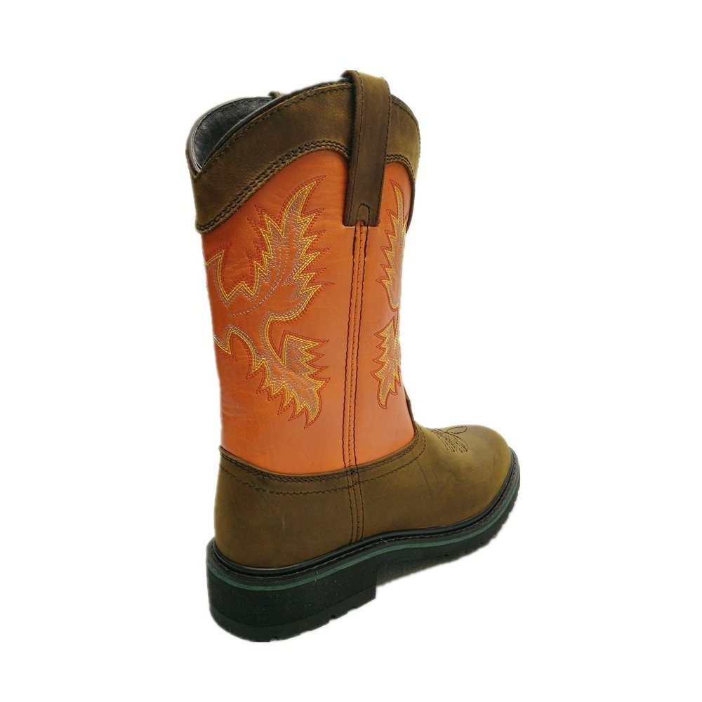 Gaomi Morning Glory OEM/ODM Women Men Long Tube Brown cowboy boots with or without steel head and steel Plate