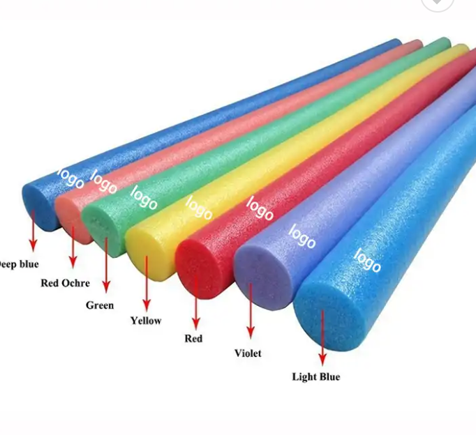 Colorful hollow EPE tube Float Water Woggle Swimming foam pool noodle