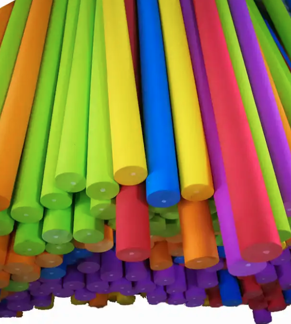 Colorful hollow EPE tube Float Water Woggle Swimming foam pool noodle