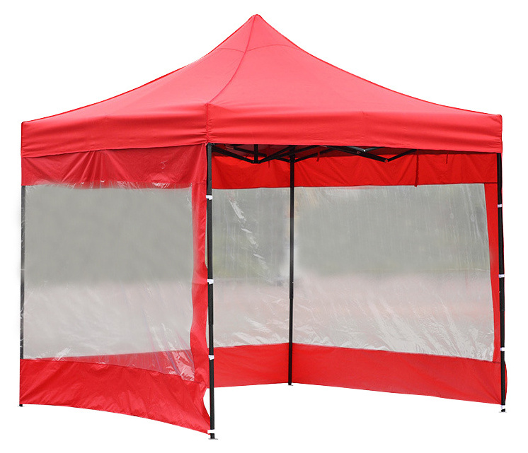 Mini Red white stripe carnival promotion tent with clear wall