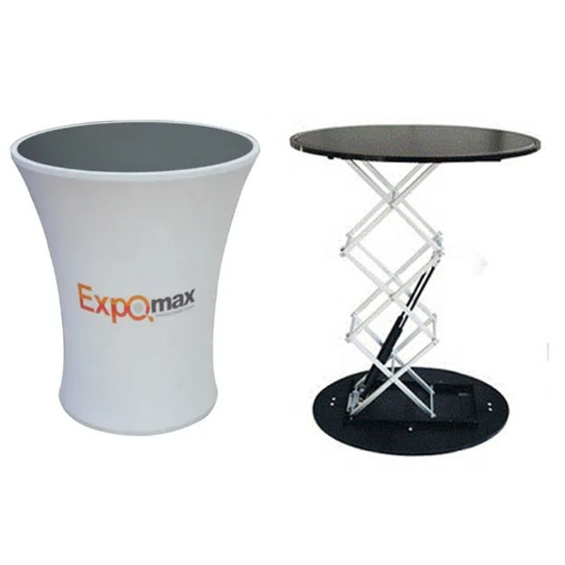 Tension Fabric Expo Reception Tool Free Aluminum Frames Advertising Front Pop Up Table Trade Show Portable Counter