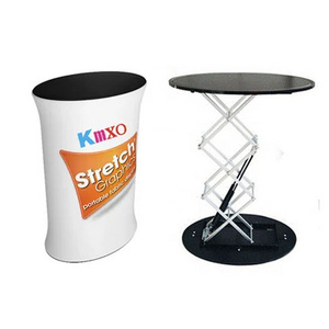 Tension Fabric Expo Reception Tool Free Aluminum Frames Advertising Front Pop Up Table Trade Show Portable Counter