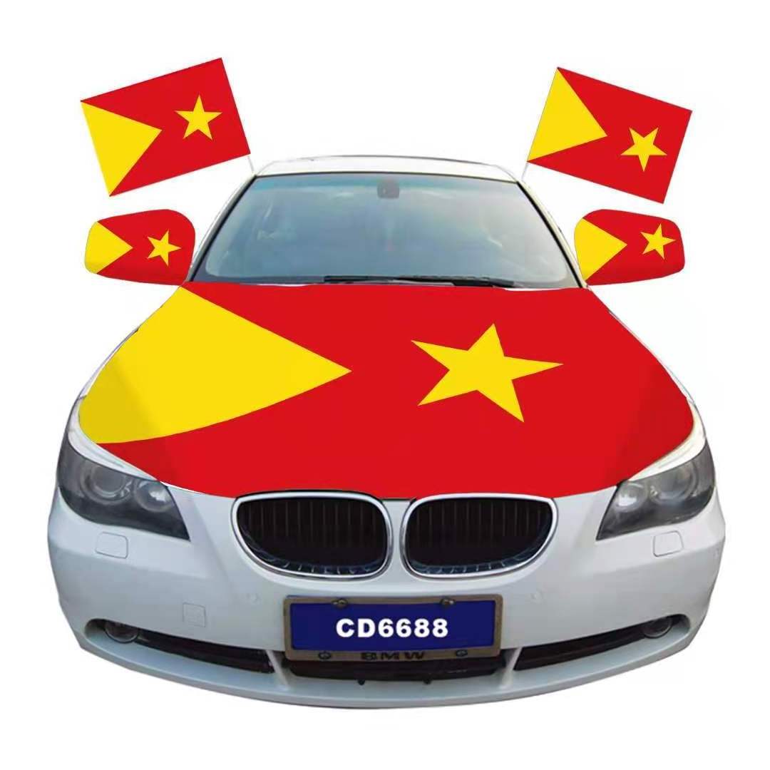 Tigray Region Ethiopia Flag Car Mirror Cover High-quality Spandex Fabric Car Mirror Flag