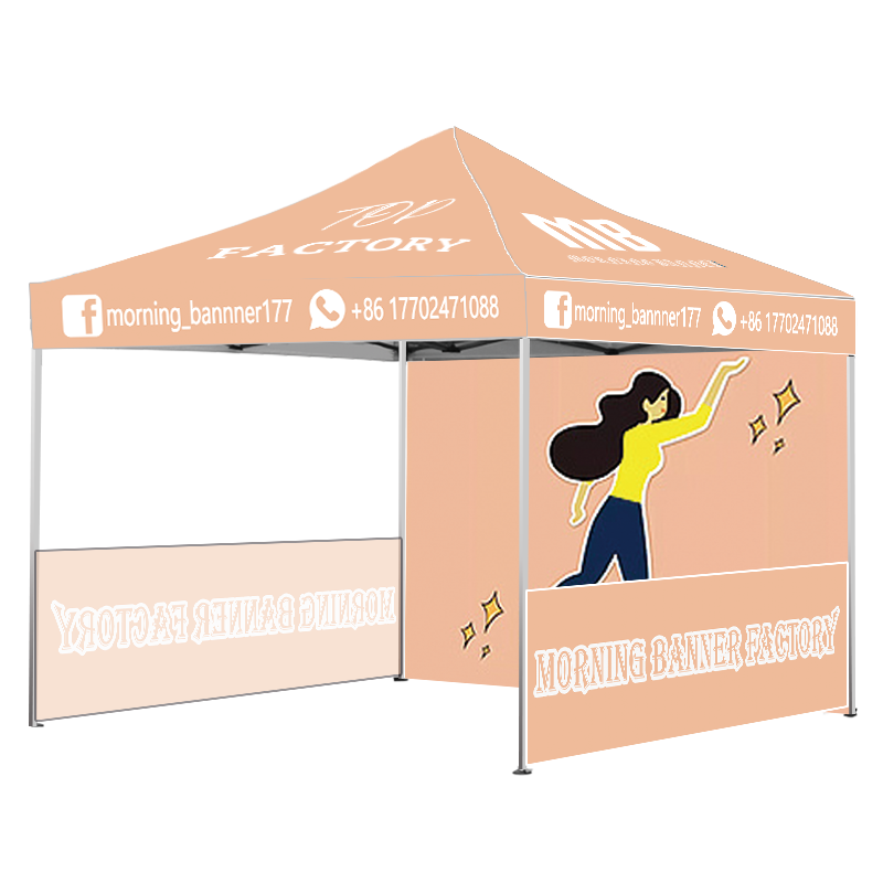 Trade Show Tent Side Bars Steel Frame Gazebo Pop Up Printed 10x10 10x15 10x20 Canopy Tent for Outdoor Event