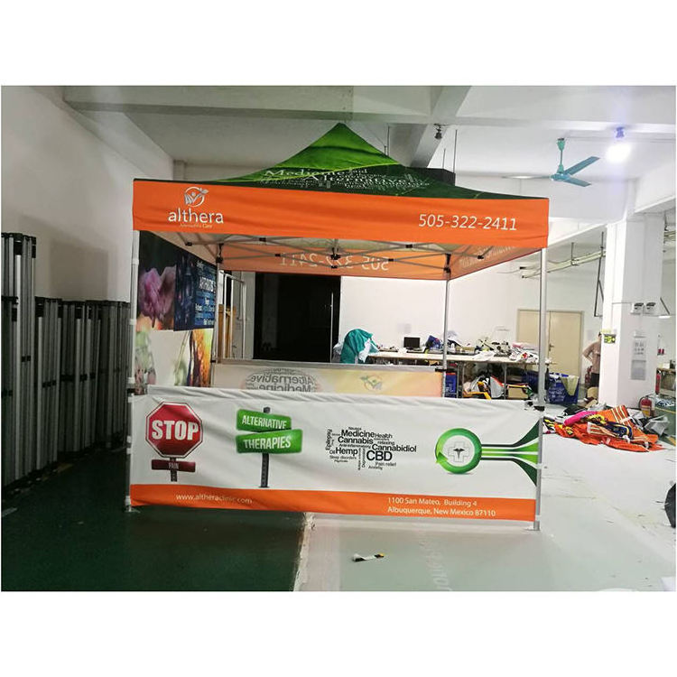 Premium Waterproof Foldable pop up Outdoor Gazebo Three Sided Wall Tent custom printed outdoor advertising gazebo