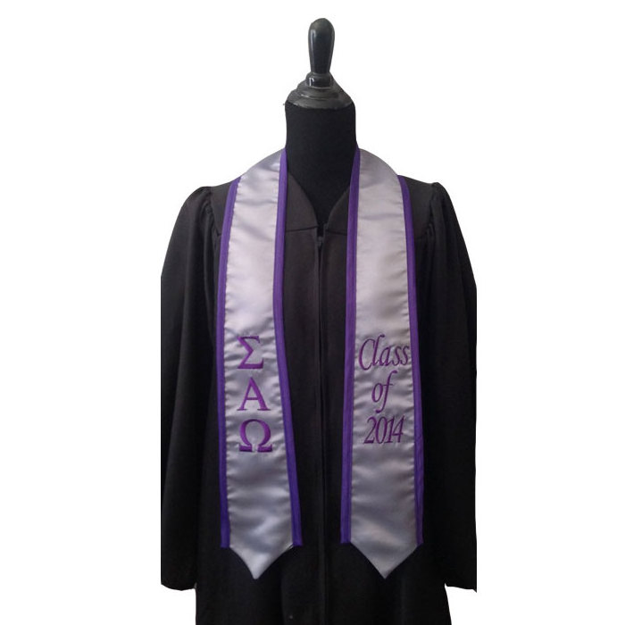 Custom School Honor Shawl embroidery Graduation Stole Graduation Scarf