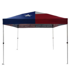 hot sale veranda fast folded iron shelter 300D sublimation stripe pop up canopy