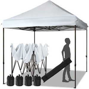 10'x15' Commercial Instant Canopies Ez Pop Up Canopy Tent with Heavy Duty Roller Bag