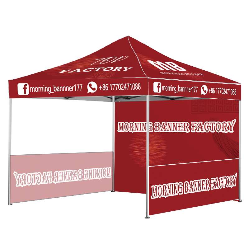 Trade Show Tent Side Bars Steel Frame Gazebo Pop Up Printed 10x10 10x15 10x20 Canopy Tent for Outdoor Event