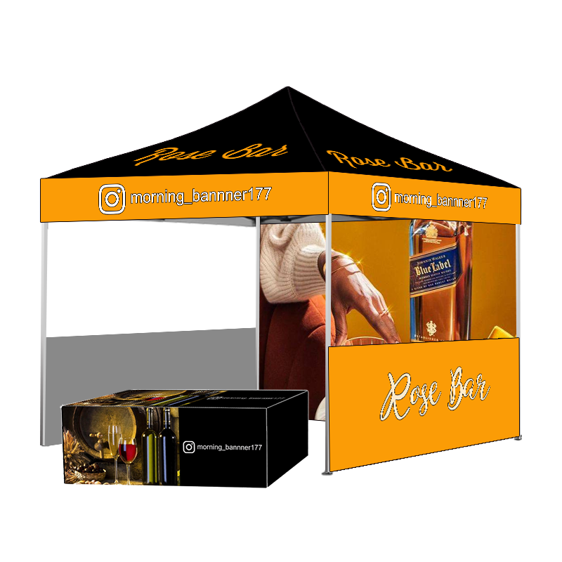 Trade Show Tent Side Bars Steel Frame Gazebo Pop Up Printed 10x10 10x15 10x20 Canopy Tent for Outdoor Event