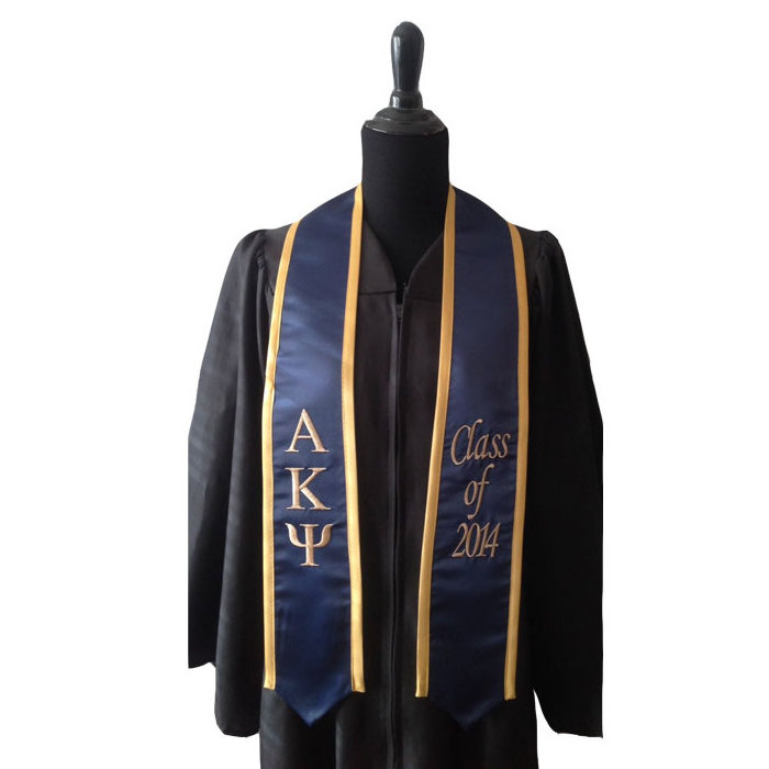 Custom School Honor Shawl embroidery Graduation Stole Graduation Scarf