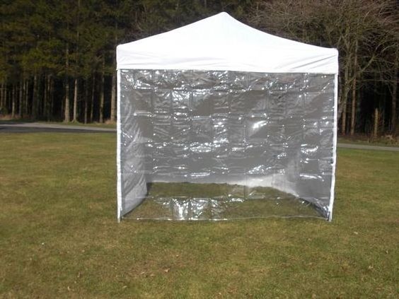 Mini Red white stripe carnival promotion tent with clear wall