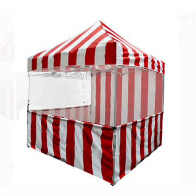 Mini Red white stripe carnival promotion tent with clear wall