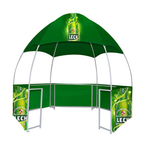 New design 3m Folding Custom Round Shaped Dome Tent Kiosk Gazebo For Cotton Candy Energy Drinks Selling