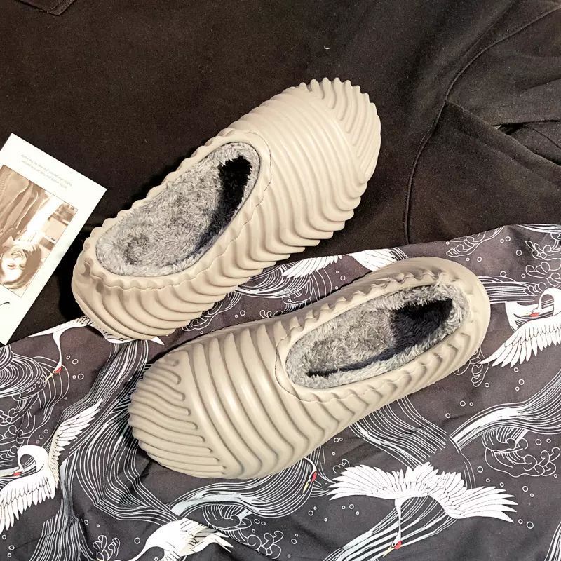 yeezys foam runner warm winter wool fur clogs sandal slide fur shoes eva clogs slipper foam runner sport sandal cotton slipper