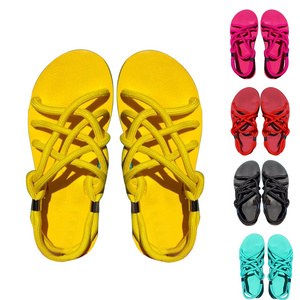 Rope Sandals Shoes Women 2022 New Arrivals Hemp Rope Sandals For Women